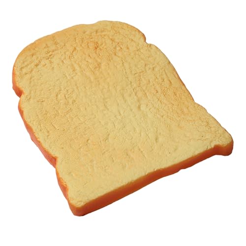 Lustige, Bezaubernde Brotsimulation, tragbar, für süßes, lustiges, brotförmiges Neuheitsspielzeug für Kinder und Erwachsene, weiches PU-Material, perfekt für zu Hause und (Light Yellow5, 14X11X1cm) von Generic