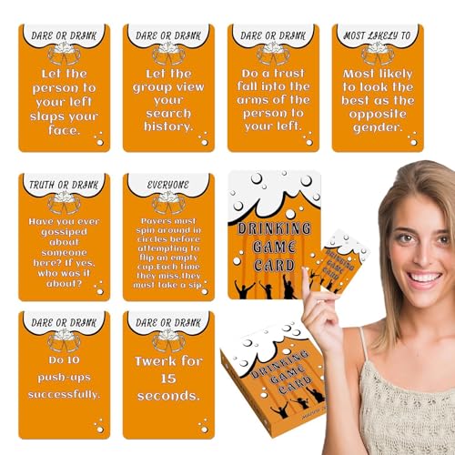 Lustige Aufwärmspiele für Spieleabende, freundliche Kartenspiele für Erwachsene, für Familienabende, Spieleabende für Erwachsene und Trinkspiele, Trinkspiele für Erwachsene von Generic