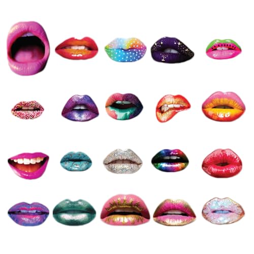 Lustige Fotokabinen-Requisiten für Mundlippen, Mounth Lips Foto-Requisiten | 20X lustige Fotokabinen-Requisiten mit Holzstab - Schaffen Sie unvergessliche Momente, Zubehör Lustige Fotokabinen-Requisiten für Mundlippen, Mounth Lips Foto-Requisiten | 20X lustige Fotokabinen-Requisiten mit Holzstab - Schaffen Sie unvergessliche Momente, Zubehör von Generic