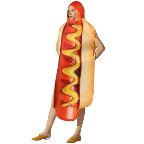 Lustiges Halloween-Kostüm – Halloween-Kostüm für Neujahr | Halloween-Kostüm für heiße Hunde, Cosplay-Zubehör, warmer Hundeanzug für Themenpartys, Versammlungen Lustiges Halloween-Kostüm – Halloween-Kostüm für Neujahr | Halloween-Kostüm für heiße Hunde, Cosplay-Zubehör, warmer Hundeanzug für Themenpartys, Versammlungen von Generic