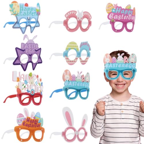 Lustiges Osterbrillen-Set: 9 einzigartige Designs, Hase, Ei und Happy Easter Themen, PVC-Brille für Feiertagsfeiern, Geschenke und Fotos Lustiges Osterbrillen-Set: 9 einzigartige Designs, Hase, Ei und Happy Easter Themen, PVC-Brille für Feiertagsfeiern, Geschenke und Fotos von Generic