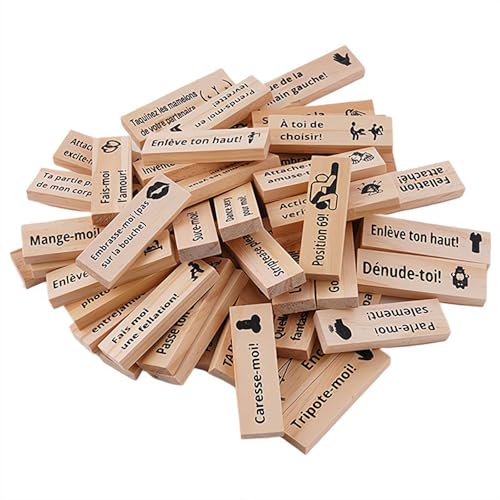 Lustturm-Spiel für Paare und Erwachsene, freches Blockturm-Stapelspiel, Schlafzimmerspiele für Liebhaber, 48 Holzblöcke mit Herausforderungen, Date-Nacht-Ideen, romantisches Geschenk Lustturm-Spiel für Paare und Erwachsene, freches Blockturm-Stapelspiel, Schlafzimmerspiele für Liebhaber, 48 Holzblöcke mit Herausforderungen, Date-Nacht-Ideen, romantisches Geschenk von Generic