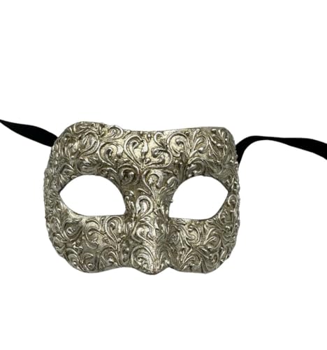 Venezianische Mask Herren - Maske Maskenball - Silbermaske - Masken kostüm von Generic