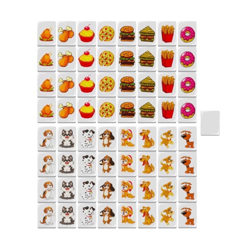 MAh Jong-Spiele, Mahjong-Spiel, Block-Puzzlespiel, Nationalflagge MAh Jong, 64 Mahjong Spielsteine, tragbares Spiel für Kinder und Erwachsene von Generic