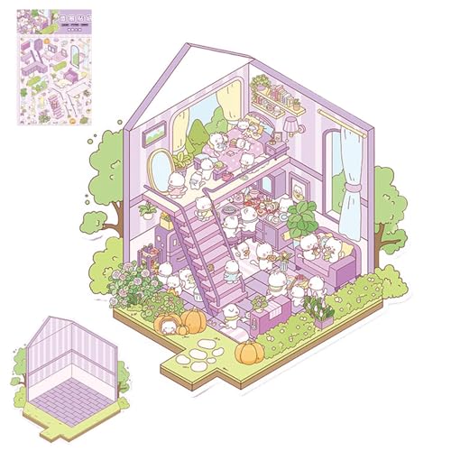 Machen Sie Ihre eigenen Bühnenaufkleber, Miniaturhaus-Aufkleber, 3D-AMEDICATION-DEDIKATION, Trockenlandschaftsbau, Scrapbooking-Dekorationswerkzeug Machen Sie Ihre eigenen Bühnenaufkleber, Miniaturhaus-Aufkleber, 3D-AMEDICATION-DEDIKATION, Trockenlandschaftsbau, Scrapbooking-Dekorationswerkzeug von Generic