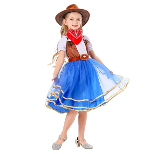 Mädchen Anzug Mädchen-Jeans-Outfit-Set für Rollenspiele, Bühnenauftritte, Sommerkostüm für Kinder im Alter von 3 bis 12 Jahren von Generic
