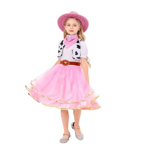 Mädchen Anzug Mädchen-Jeans-Outfit-Set für Rollenspiele, Bühnenauftritte, Sommerkostüm für Kinder im Alter von 3 bis 12 Jahren von Generic