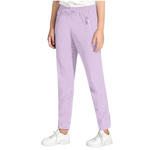 Mädchen Jogginghose mit Kordelzug, hohe Taille, Reißverschlusstaschen, Tapered Leg, Elastischer Bund, Jogginganzug, Sport, Wandern, Laufen, Kleidung Mädchen Jogginghose mit Kordelzug, hohe Taille, Reißverschlusstaschen, Tapered Leg, Elastischer Bund, Jogginganzug, Sport, Wandern, Laufen, Kleidung von Generic