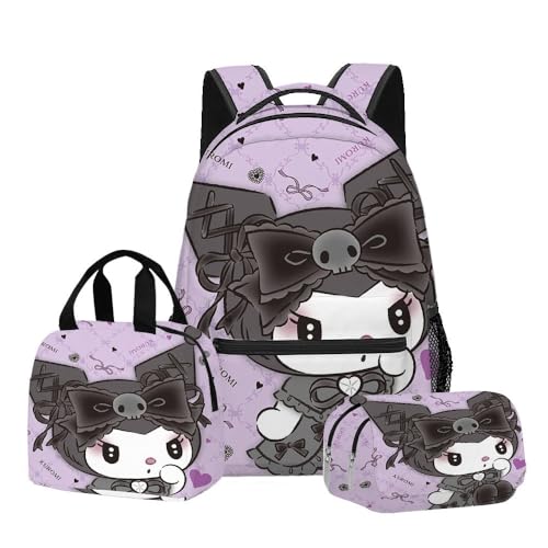 Mädchen Schultasche, niedliche Cartoon-Rucksack DREI Stück Set einschließlich Rucksack, Mittagsetasche, Bleistifthülle(P) von Generic