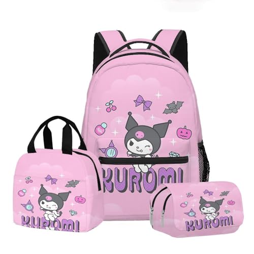 Mädchen Schultasche, niedliche Cartoon-Rucksack DREI Stück Set einschließlich Rucksack, Mittagsetasche, Bleistifthülle(U) von Generic