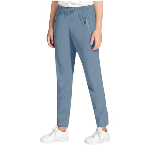 Mädchenhose mit Kordelzug, hohe Taille, Reißverschlusstaschen, Tapered Leg, Elastische Taille, Jogginghose, Trainingsanzug, Sport, Wandern, Laufen, Loungewear Mädchenhose mit Kordelzug, hohe Taille, Reißverschlusstaschen, Tapered Leg, Elastische Taille, Jogginghose, Trainingsanzug, Sport, Wandern, Laufen, Loungewear von Generic