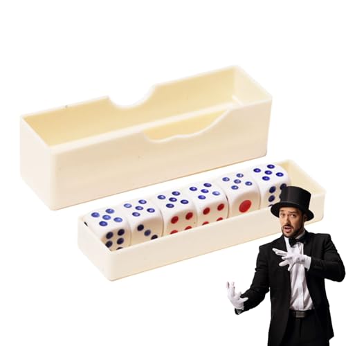 Magic Dice - Nahaufnahme Magic Requisiten, kleine Trick -Würfel für Magier | Magic Kits Accessoires, Illusionist -Würfel -Tricks, professionelle Magic Box für Thanksgiving, chinesisches Neujahr, Party von Generic