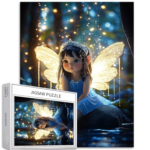 Magic Wings Fairy 1000 Teile Puzzle für Erwachsene, magischer Wald, Hintergrund, Kunst, Puzzle, bunte DIY-Puzzles für Heimdekoration, Geschenke, Familienpuzzle, perfekt für Spielabende, 50,8 x 68,6 cm Magic Wings Fairy 1000 Teile Puzzle für Erwachsene, magischer Wald, Hintergrund, Kunst, Puzzle, bunte DIY-Puzzles für Heimdekoration, Geschenke, Familienpuzzle, perfekt für Spielabende, 50,8 x 68,6 cm von Generic