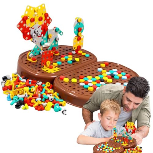 Magische Spiel-Werkzeugbox, Werkzeugkiste mit Bohrmaschine, Spielwerkzeugbox mit Bohrmaschine für Kinder im Alter von 3 bis 12 Jahren (Tool Box + Electric Drill) von Generic