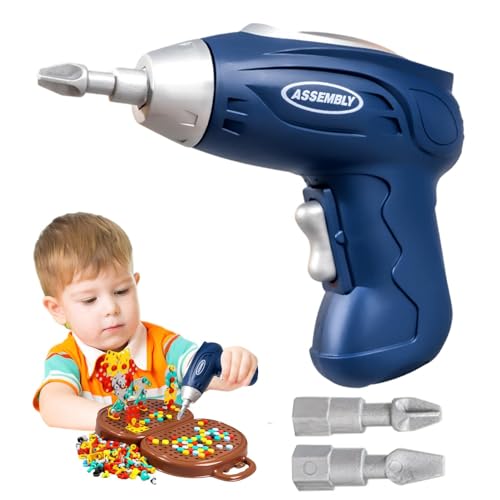 Magische Spiel-Werkzeugbox, Werkzeugkiste mit Bohrmaschine, Spielwerkzeugbox mit Bohrmaschine für Kinder im Alter von 3 bis 12 Jahren (Tool Box + Electric Drill) von Generic