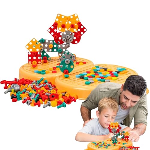 Magische Spiel-Werkzeugbox, Werkzeugkiste mit Bohrmaschine, Spielwerkzeugbox mit Bohrmaschine für Kinder im Alter von 3 bis 12 Jahren (Tool Box + Electric Drill) von Generic