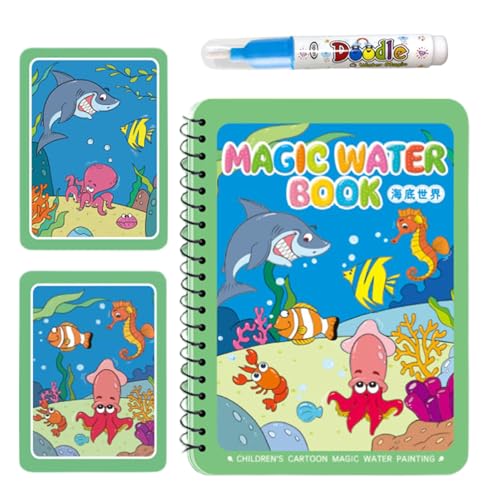 Magisches Wasserbuch, Wassermalbuch, wiederverwendbar, für 1 bis 3 Jahre, Lernspiel für kreative Aktivitäten und als Geburtstagsgeschenk Magisches Wasserbuch, Wassermalbuch, wiederverwendbar, für 1 bis 3 Jahre, Lernspiel für kreative Aktivitäten und als Geburtstagsgeschenk von Generic
