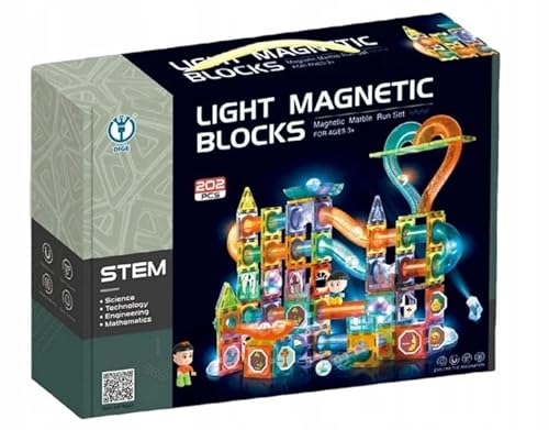 Magnetblöcke Große 202EL Leuchtende Kugelbahn Kulodrom Magnetic Blocks von Generic