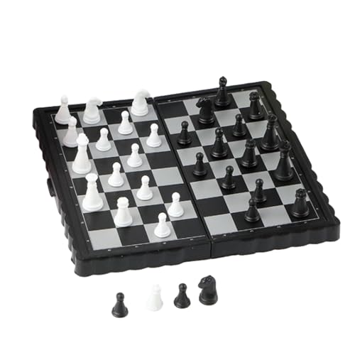 Magnetchess Set - Classic Board Spiel, Portable Strategy Spielzeug | Training Reschach mit -Stücken, faltbares Spielbrett mit Tragetasche und kompaktes Schachpaket für Camping im Freien von Generic