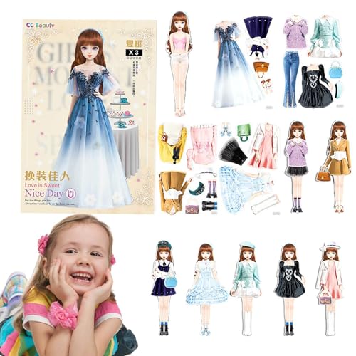 Magnetic Dress Up Dolls – Princess Paper Doll Set, Fun Clothing Matching Game | Princess Paper Doll Outfits, Pretend Doll Set, Interactive Pretend Dolls, Match Clothing Game for Girls Magnetic Dress Up Dolls – Princess Paper Doll Set, Fun Clothing Matching Game | Princess Paper Doll Outfits, Pretend Doll Set, Interactive Pretend Dolls, Match Clothing Game for Girls von Generic