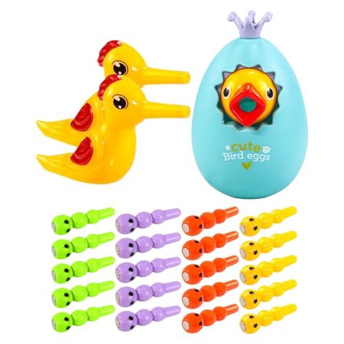 Magnetic Worm Catching Game - Kleinkindmagnetvogelspielzeug | Münzbank Feinmotorik -Spiele | 2+ Jahre Alte Mädchen | montesori Bildungsspielzeuggeschenk Tun Spiele Spiel Kinder Lernen Sensoris Magnetic Worm Catching Game - Kleinkindmagnetvogelspielzeug | Münzbank Feinmotorik -Spiele | 2+ Jahre Alte Mädchen | montesori Bildungsspielzeuggeschenk Tun Spiele Spiel Kinder Lernen Sensoris von Generic