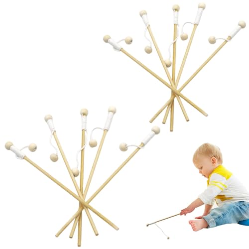 Magnetische Angelruten aus Holz, magnetische Angelruten für Kinder, 10 magnetische Pfosten, Angelrute aus Holz, Spielzeug für Pool-Badewanne, Lernspielzeug für Kinder von Generic