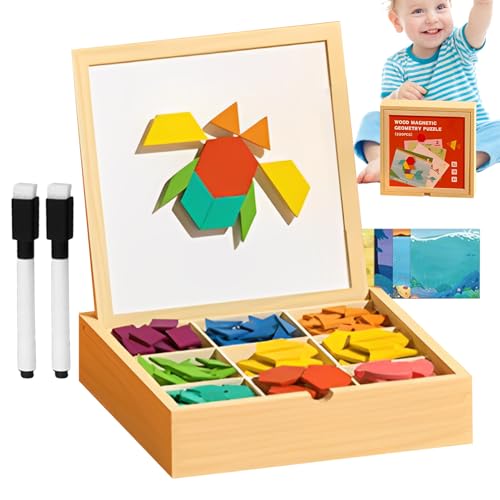 Magnetische Blöcke aus Holz – Set aus Puzzle-Spielzeug, stapelbare Bausteine für Kleinkinder | Design aus Naturholz mit sicheren Magneten, praktische Lernaktivität Magnetische Blöcke aus Holz – Set aus Puzzle-Spielzeug, stapelbare Bausteine für Kleinkinder | Design aus Naturholz mit sicheren Magneten, praktische Lernaktivität von Generic