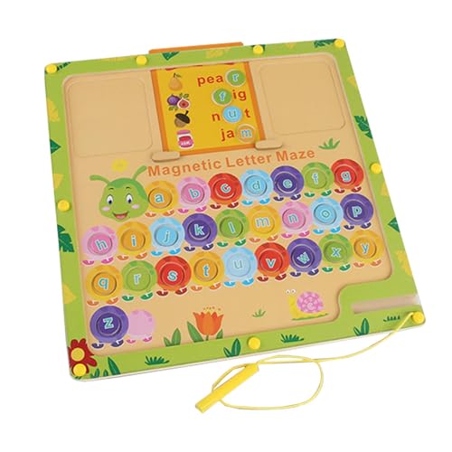 Magnetische Brieftafel, Buchstaben-Matching-Spiel magnetisch - Alphabetpuzzle Magnettafel Pädagogisches Letter Matching Labyrinth | Sicheres Alphabet Magnete Überziehbrett Buchstabensortierspiel für von Generic