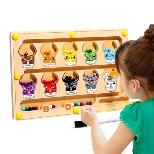 Magnetische Farbe und digitales Labyrinth | Aktivitäten zum Sortieren der Farben der Magnettafel aus , Toddler Zählen des Labyrinths Girls Preschool Lernspielzeug für die von Generic