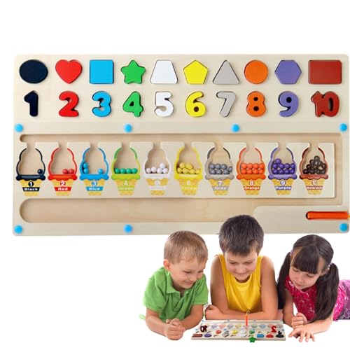 Magnetische Labyrinthtafel, Holzbrett zum Lernen der Zahlenform – verschiedene Spielzeuge zur Sortierung der Vorschule aus Holz, magnetisch, Lernspielzeug für Feinmotorik, 3 Stück Magnetische Labyrinthtafel, Holzbrett zum Lernen der Zahlenform – verschiedene Spielzeuge zur Sortierung der Vorschule aus Holz, magnetisch, Lernspielzeug für Feinmotorik, 3 Stück von Generic