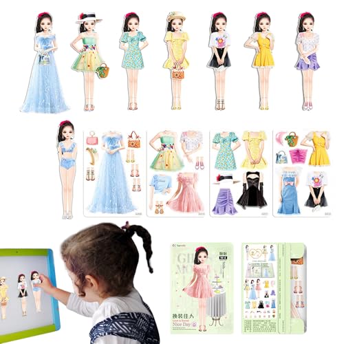Magnetische Papierpuppen – Magnetische Prinzessinnenkleidung Fingta zum Spielen im Kostüm Dress Up | Magnetische Puzzle-Kleidung Die kreative Mode verkleiden sich für den Tag für Kinder zum Geburtstag Magnetische Papierpuppen – Magnetische Prinzessinnenkleidung Fingta zum Spielen im Kostüm Dress Up | Magnetische Puzzle-Kleidung Die kreative Mode verkleiden sich für den Tag für Kinder zum Geburtstag von Generic
