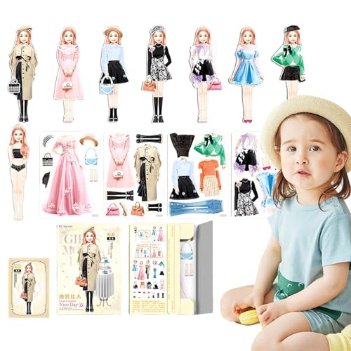 Magnetische Puppen zum Anziehen – magnetisches Lernspielzeug, Prinzessinnen-Anzieh-Simulationsspiel | Spielzeug für Kinder, Jungen, Mädchen, Jugendliche, Kleinkinder | Puppen aus Papier, leicht zu Magnetische Puppen zum Anziehen – magnetisches Lernspielzeug, Prinzessinnen-Anzieh-Simulationsspiel | Spielzeug für Kinder, Jungen, Mädchen, Jugendliche, Kleinkinder | Puppen aus Papier, leicht zu von Generic
