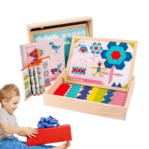 Magnetische Puzzle-Blöcke aus Holz, magnetische Holzmusterblöcke, Reisespielzeug, -Lernspielzeug, Spiele Magnetische Puzzle-Blöcke aus Holz, magnetische Holzmusterblöcke, Reisespielzeug, -Lernspielzeug, Spiele von Generic