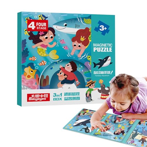 Magnetische Puzzles für magnetische Puzzles | Magnetische Lernpuzzle, Reisespielzeug, Aktivitätsspielzeug auf der Straße, magnetische Puzzles für Jungen und Mädchen von 2 bis 6 Jahren von Generic
