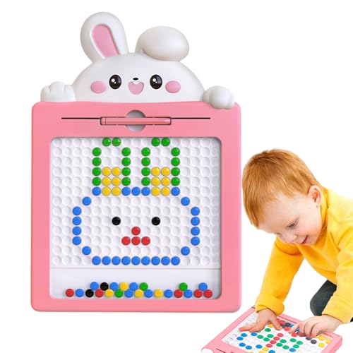 Magnetische Zeichenkarte für Reisen – Kritzelkarte mit Magnetstift und Perlen | leises Lernspielzeug für Kinder im Vorschulalter von 4 bis 8 Jahren, leichtes Design, ohne Kabel, für V von Generic