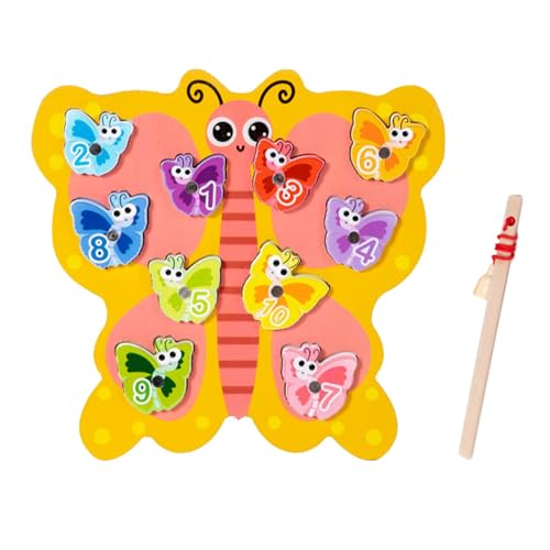 Magnetischer Fischereispielzeug - Wassertisch -Fischereispiel, schwimmendes Badspielzeug, pädagogische Spielset | Langlebiger kindersicheres Material Hand-Eye Coordination Booster für Kleinkinder, frü von Generic