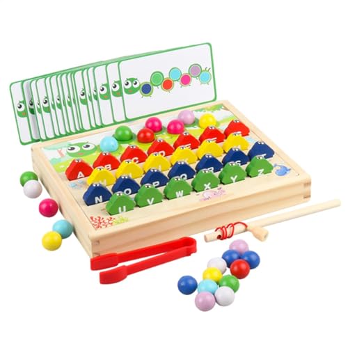 Magnetisches Angelspiel aus Holz, magnetisches Angelpuzzle für die | Fang-Puzzle aus Holz magnetisch – Buchstaben Kognition Spielzeug, Vorschule Lernspielzeug, Raupenform Po Magnetisches Angelspiel aus Holz, magnetisches Angelpuzzle für die | Fang-Puzzle aus Holz magnetisch – Buchstaben Kognition Spielzeug, Vorschule Lernspielzeug, Raupenform Po von Generic