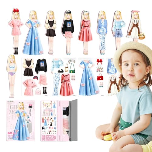 Magnetisches Anzieh-Set – Puppen aus magnetischem Papier | kreative Puzzles und Anziehspielzeug für Kinder, Lernspielzeug, Puppen zum Anziehen für , Mädchen und Adolesce Magnetisches Anzieh-Set – Puppen aus magnetischem Papier | kreative Puzzles und Anziehspielzeug für Kinder, Lernspielzeug, Puppen zum Anziehen für , Mädchen und Adolesce von Generic