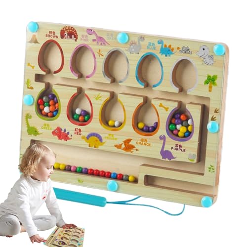 Magnetisches Labyrinth, magnetische Farbe und numerisches Labyrinth, Holzfarbenspiel, logisches Denken, Strategieentwicklung, sensorisches Spiel, frühes Lernen für Kinder von Generic