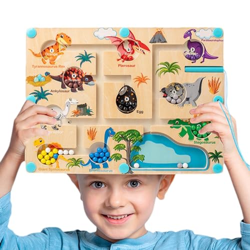 Magnetisches Labyrinth Sortierbrett | Magnetische Labyrinth Tafel für Kinder | Magnetisches Labyrinth Spielzeug für Kinder | Labyrinth Spielzeug von Farben und Zahlen | Labyrinthspielzeug aus Holz für von Generic