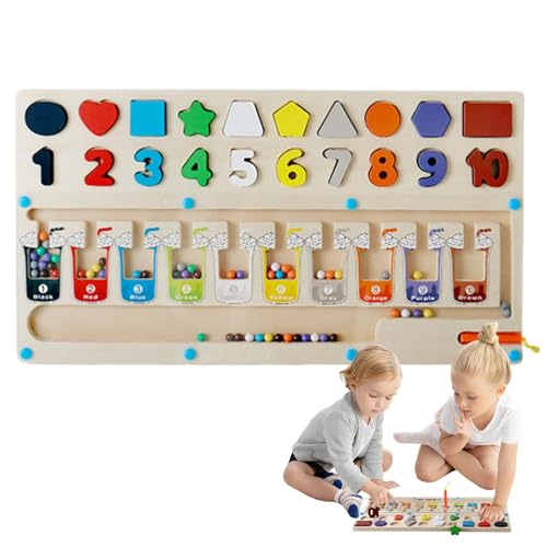 Magnetisches Labyrinth-Spielzeug | Holzbrett zum Lernen der Zahlenform | Lernspielzeug für Feinmotorik, sortiertes Spielzeug für Vorschule, ab 3 Jahren Magnetisches Labyrinth-Spielzeug | Holzbrett zum Lernen der Zahlenform | Lernspielzeug für Feinmotorik, sortiertes Spielzeug für Vorschule, ab 3 Jahren von Generic