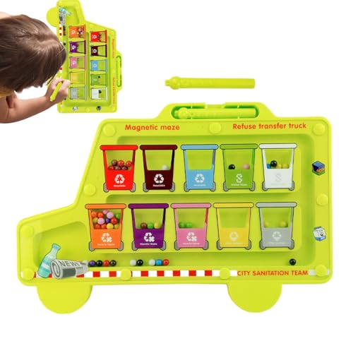 Magnetisches Labyrinth | Zähl- und Farben Puzzle Spielbrett - Mathe-Lernspielzeug zur Feinmotorik Förderung mit Logikübungen für Kinder Mädchen 2-6 Jahre von Generic