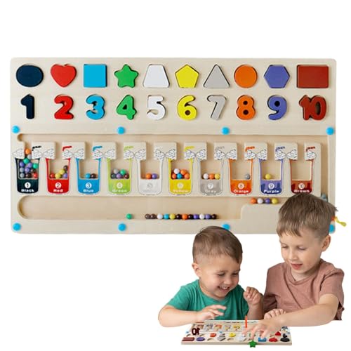 Magnetisches Labyrinth mit Farben und Zahlen – Holzbrett zum Lernen der Form von Zahlen, Lernspielzeug für Feinmotorik, sortiertes Spielzeug zur Vorschule, für 3 Jahre und Magnetisches Labyrinth mit Farben und Zahlen – Holzbrett zum Lernen der Form von Zahlen, Lernspielzeug für Feinmotorik, sortiertes Spielzeug zur Vorschule, für 3 Jahre und von Generic