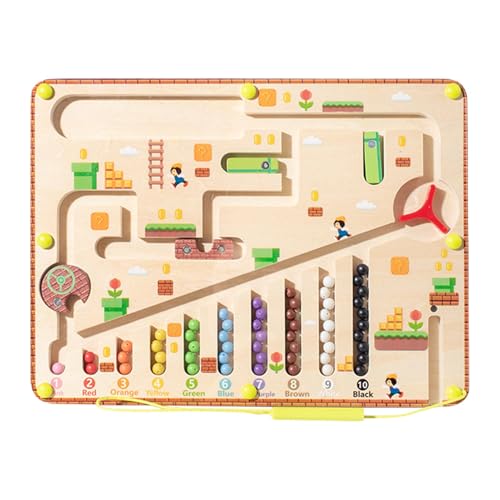 Magnetisches Labyrinthboard – Magnetisches Labyrinth-Puzzle, magnetische Lerntafel | Tragbares Spielzeug zur Entwicklung kognitiver Fähigkeiten, Löselektivität von Generic