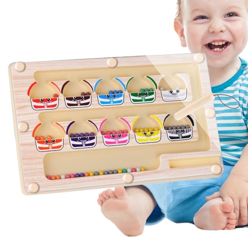 Magnetisches Labyrinthboard für Kinder – ansprechende Nummer und Farbsortierspiel | Magnetisches Labyrinthboard, Lernspielzeug für das Vorschulunterricht von 3 bis 5 Jahren, entwickelt von Generic