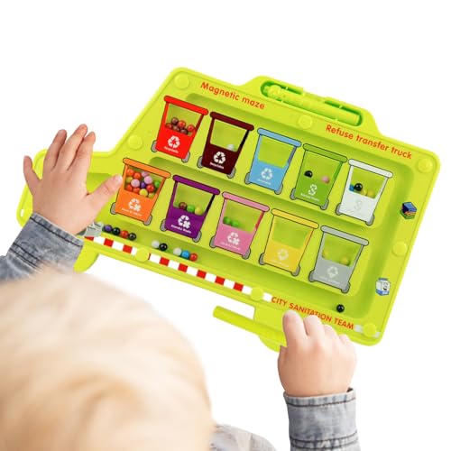 Magnetisches Labyrinthbrett | Zähl- und Farben Puzzle Spielbrett,Lernspielzeug Zur Förderung Von Mathe- Und Zählfähigkeiten Mit Kognitiver Entwicklung Für Kinder 2-6 Jahre von Generic