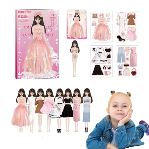 Magnetisches Puppenkleidungsset – Machen Sie so, als würden Sie verkleiden, magnetische Puppen-Aufkleber, magnetisches Reisespielzeug für Puppen, magnetische Aufkleber, Kleidung Magnetisches Puppenkleidungsset – Machen Sie so, als würden Sie verkleiden, magnetische Puppen-Aufkleber, magnetisches Reisespielzeug für Puppen, magnetische Aufkleber, Kleidung von Generic