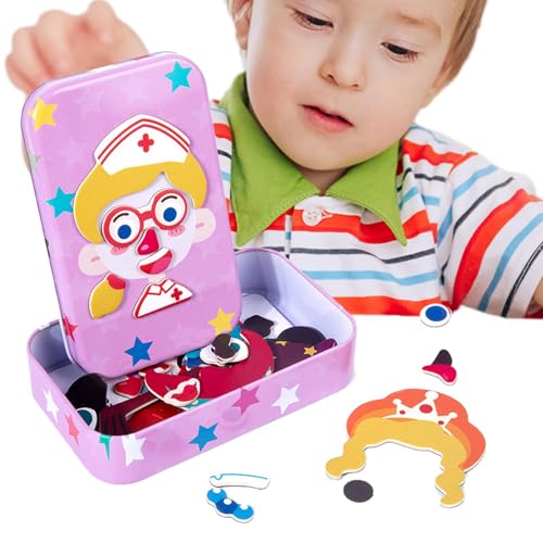 Magnetisches Puzzle, magnetisches Puzzle für Kinder, Lernen und Bildung, magnetische Anziehpuppen, magnetisches Spielzeug für Kostüme für Kinder ab 3 Jahren von Generic