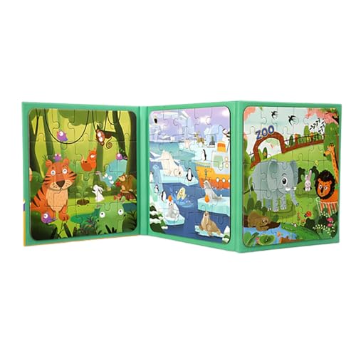 Magnetisches Puzzlebuch für Kinder,Magnetisches Puzzlebuch für Kinder,Montessori-Puzzle-Spielzeug - Puzzlebuch, Kleinkind-Puzzlespiele, Montessori-Vorschul-Lernpuzzlespielzeug für Kinder ab 3 Jahren von Generic
