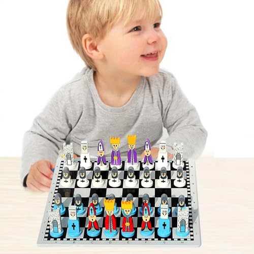 Magnetisches Schachsatz - Tragbare Reiseplatine, Faltbares Kompaktes Spiel | Sicheres Speicherfach, Reibungslose Spielfläche, Haltbares, Leichtes Design, Klassische Strategieherausforderung Für Kinder von Generic